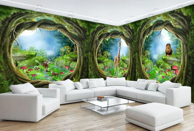 Online-Shop Benutzerdefinierte 3D Fototapete Wald Baum Tiere Natur ... Online-Shop Benutzerdefinierte 3D Fototapete Wald Baum Tiere Natur ...