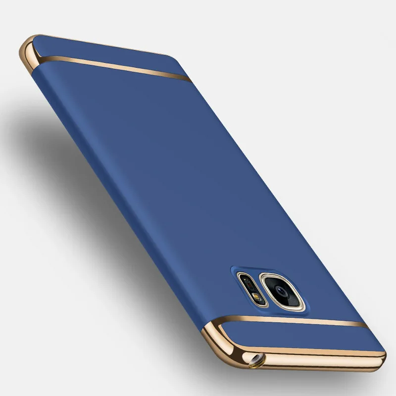 

Housing For Samsung Galaxy Note 5 Case 3 in 1 Set Hard Matte Plating Plastic Back Phone Cover For Samsung Note5 Cover