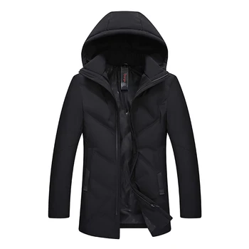 

High Quality Winter Warm Long Jackets Men 80% White Duck Down Jackets Outwear Warm Coats Men Casual Warm Long Parkas Size 4XL