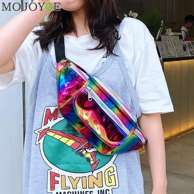Новая голографическая поясная сумка для женщин Лазерная Фанни сумка на пояс сумка унисекс сумка на плечо