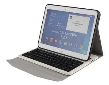 

For Samsung Galaxy Tab 4 10.1 T530 Crazy Horse Removable Wireless Bluetooth Russian/Hebrew/Spanish Keyboard Stand Leather Case