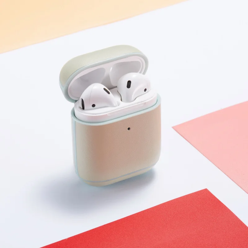 Роскошный бизнес чехол для наушников для Apple Airpods 2 ремешок из искусственной кожи Bluetooth наушники Air Pods чехол AirPod аксессуары