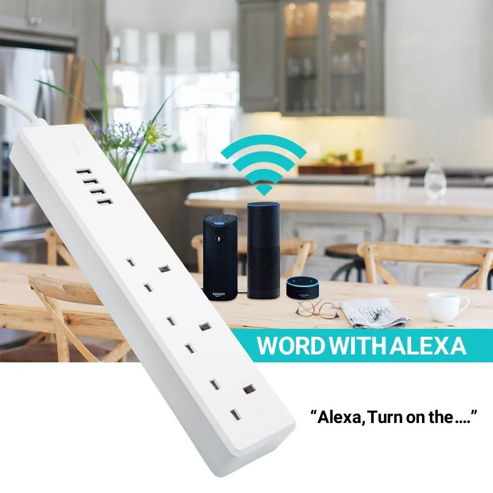 WiFi смарт Мощность полосы совместимый с Alexa Echo и Google Home голосовой контроль APP