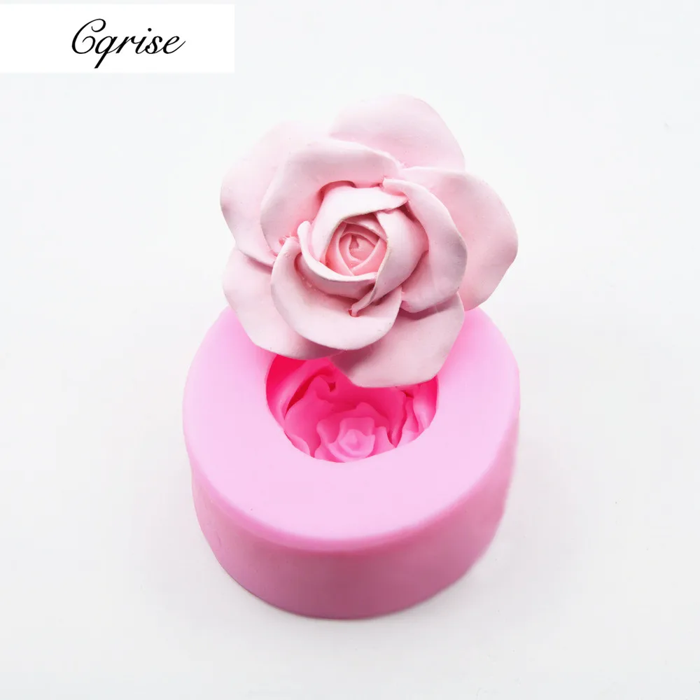 

3D Rose Flower Silicone Mold Fondant Gift Decorating Chocolate Cookie Soap Mold Candle Mold Rose Flower Shape DIY Gifts Supply