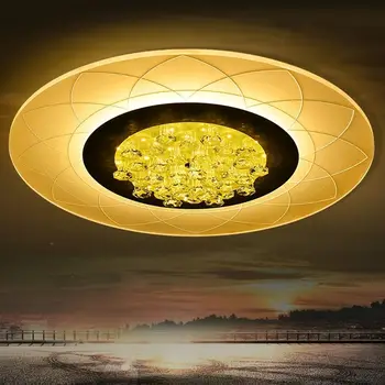 

Thin crystal lamp led ceiling lamp modern minimalist circular living room bedroom study room dining room ceiling lights ZA ZL532