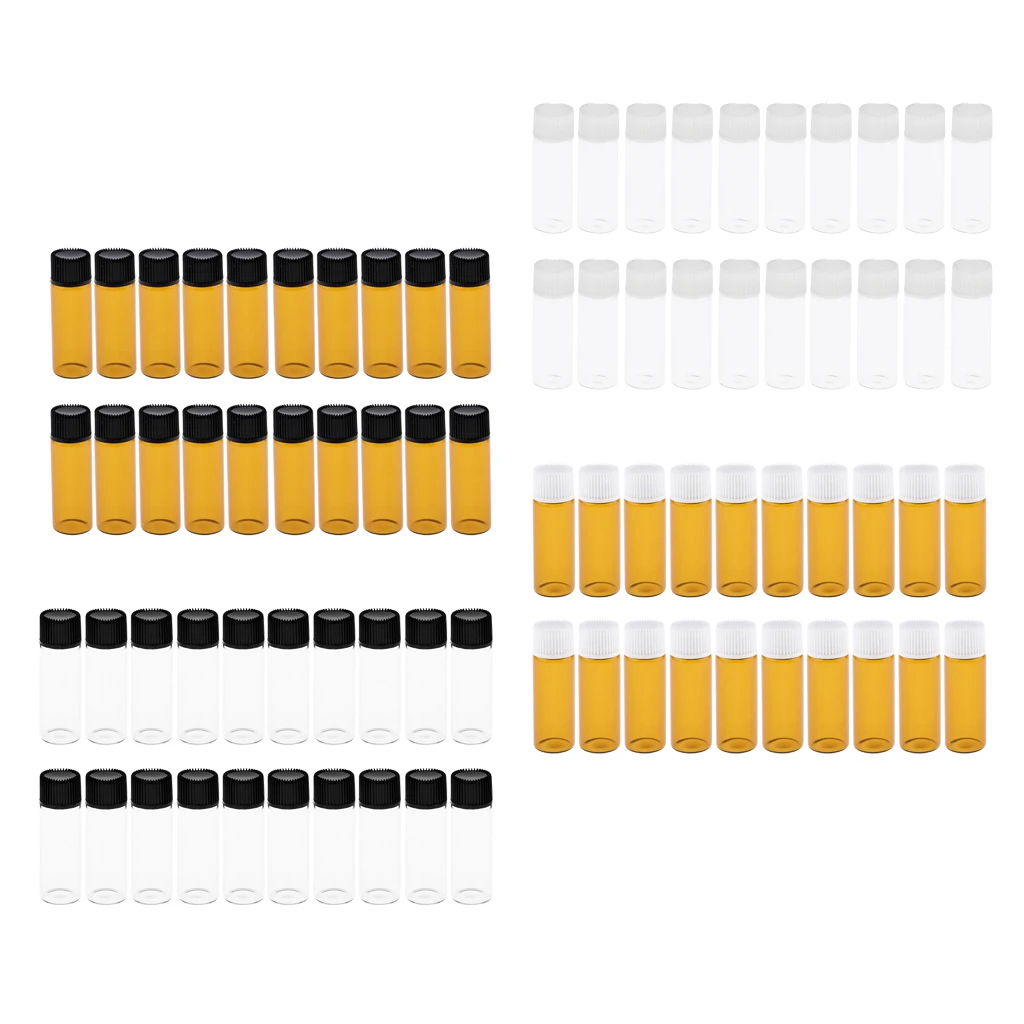 Essential Oils Sample Bottles, 20Pcs 5ml Oil Bottles For Essential oils, with Orifice Reducers and Screw Caps