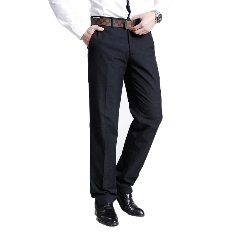 

New fashion Men Suit pants high-grade slim fit business Male leisure pure color casual pants men loose trousers 38-52 F50