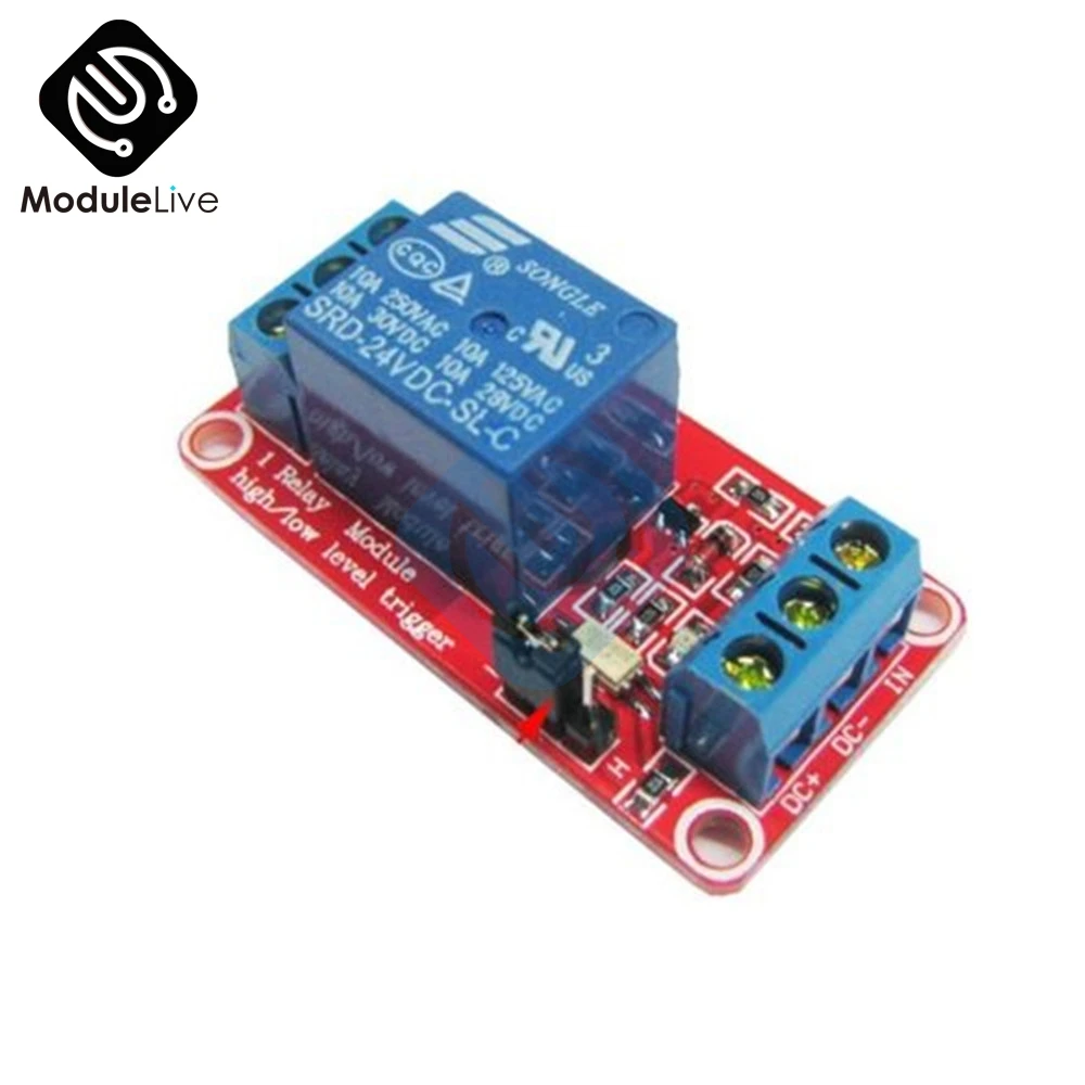 

One 1 Channel 24V Relay Module Board Shield With Optocoupler Support High And Low Level Trigger Power Supply Module For Arduino