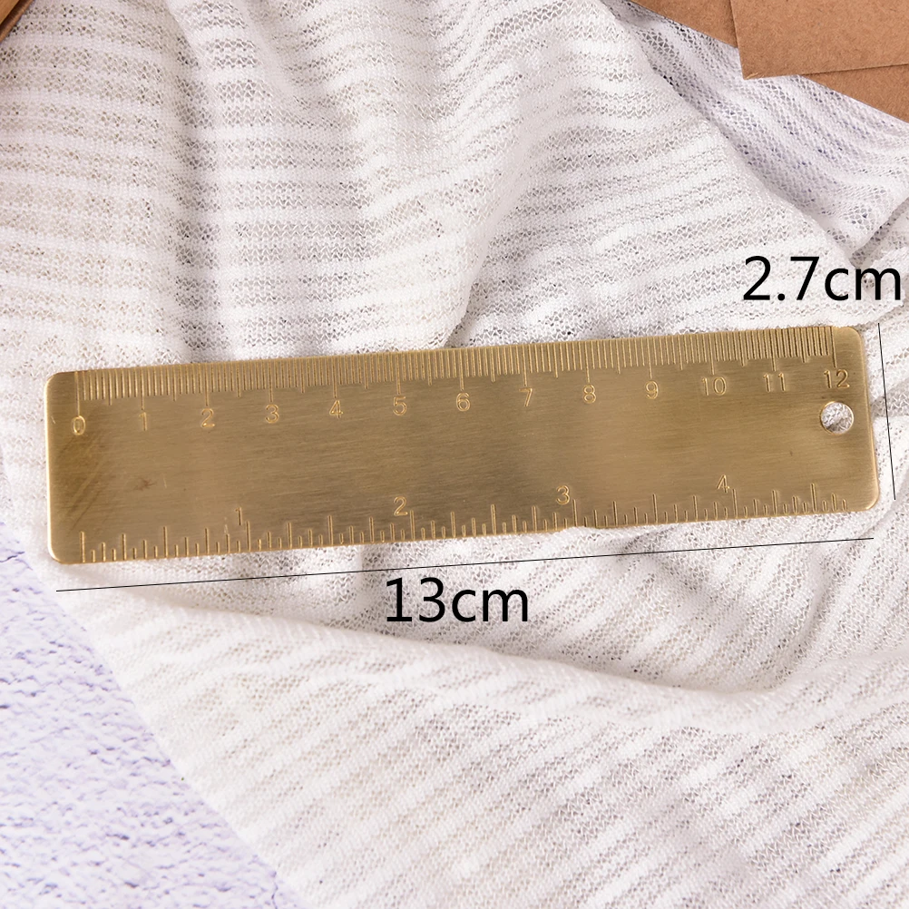 13 см мини открытый правитель латунь закладки двойная шкала см и дюймовый цифровой Traveler Тетрадь