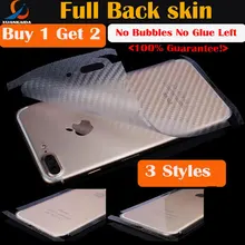 Matte Leather Carbon fiber checker Full protective cover Back sticker For Iphone X 8 7 Plus 6 6S 5 5S 5C Clear skin protector