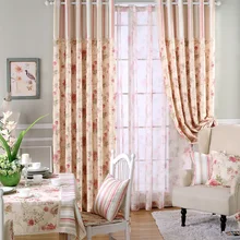 

Blackout Curtains For Living Room Country Window Curtains Drapes Retro Lace Blind Fabric Floral Sheer Curtains New Panel Drapes