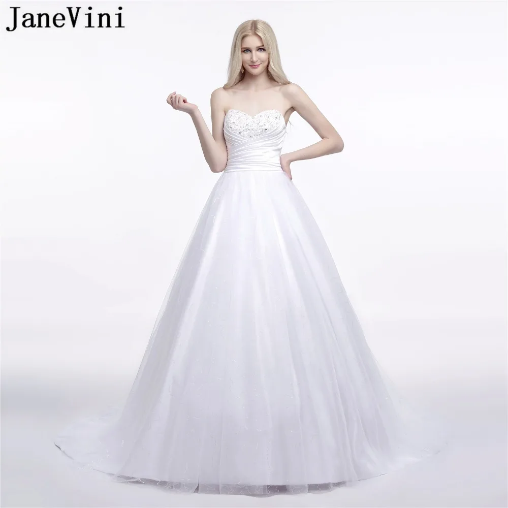 

Элегантные трапециевидные Свадебные платья jaevini белого цвета с вышивкой сердечком и открытой спиной, свадебные платья из тюля, свадебные платья 2018