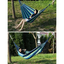 280*80cm Portable Hammock Double Person rainbow Outdoor Leisure Canvas Camping Hammocks Garden Swing Hanging Chair Sleeping Bed free shipping outdoor portable cotton rope outdoor swing fabric camping hanging hammock canvas bed 190 80cm om