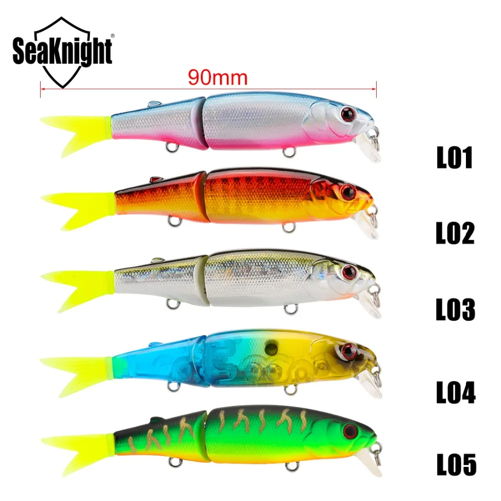 SeaKnight SK044 блесна рыболовная приманка 1 шт. 7 4 г 90 мм/3.54in 0 м Jerkbait 2 секции мягкий хвост