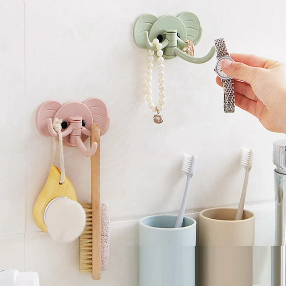 Elephant Key Holder Wall Shelf Rack Hook Home Organizer Bathroom Kitchen DecorHG