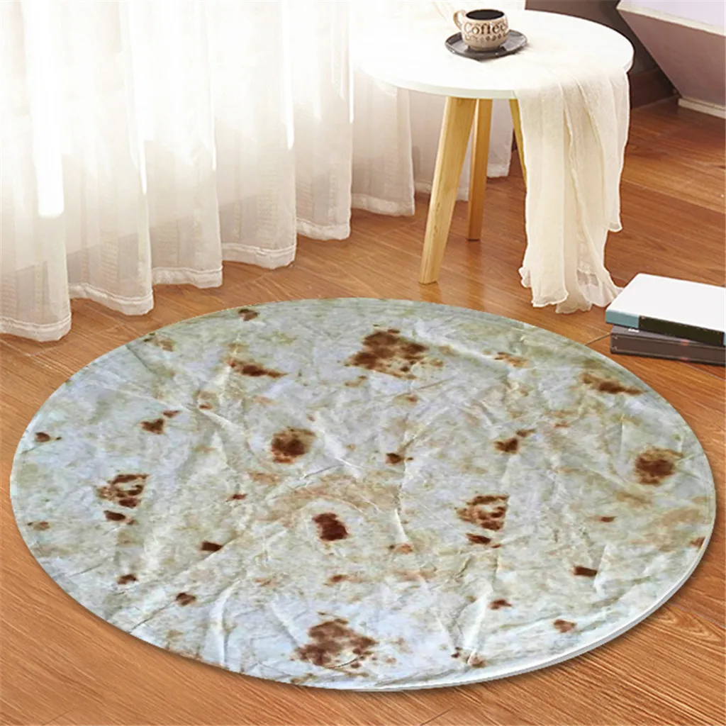 Нескользящие круглые комфортные пищевые творения Burrito обертывание одеяло круглый ковер для ванной комнаты нескользящий ковер* 10