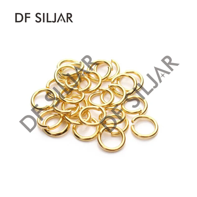 

100pcs Gold Metal 4 5 6 7 8mm Open Closed Jump Rings Split Rings Connectors for Jewelry Making Findings Y517