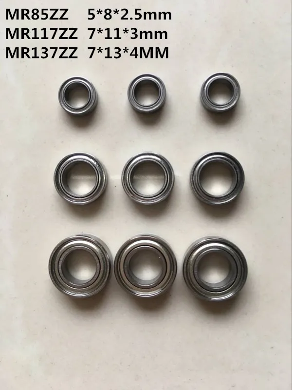

Each 3pcs ball bearing MR85ZZ MR117ZZ MR137ZZ deep groove ball bearing