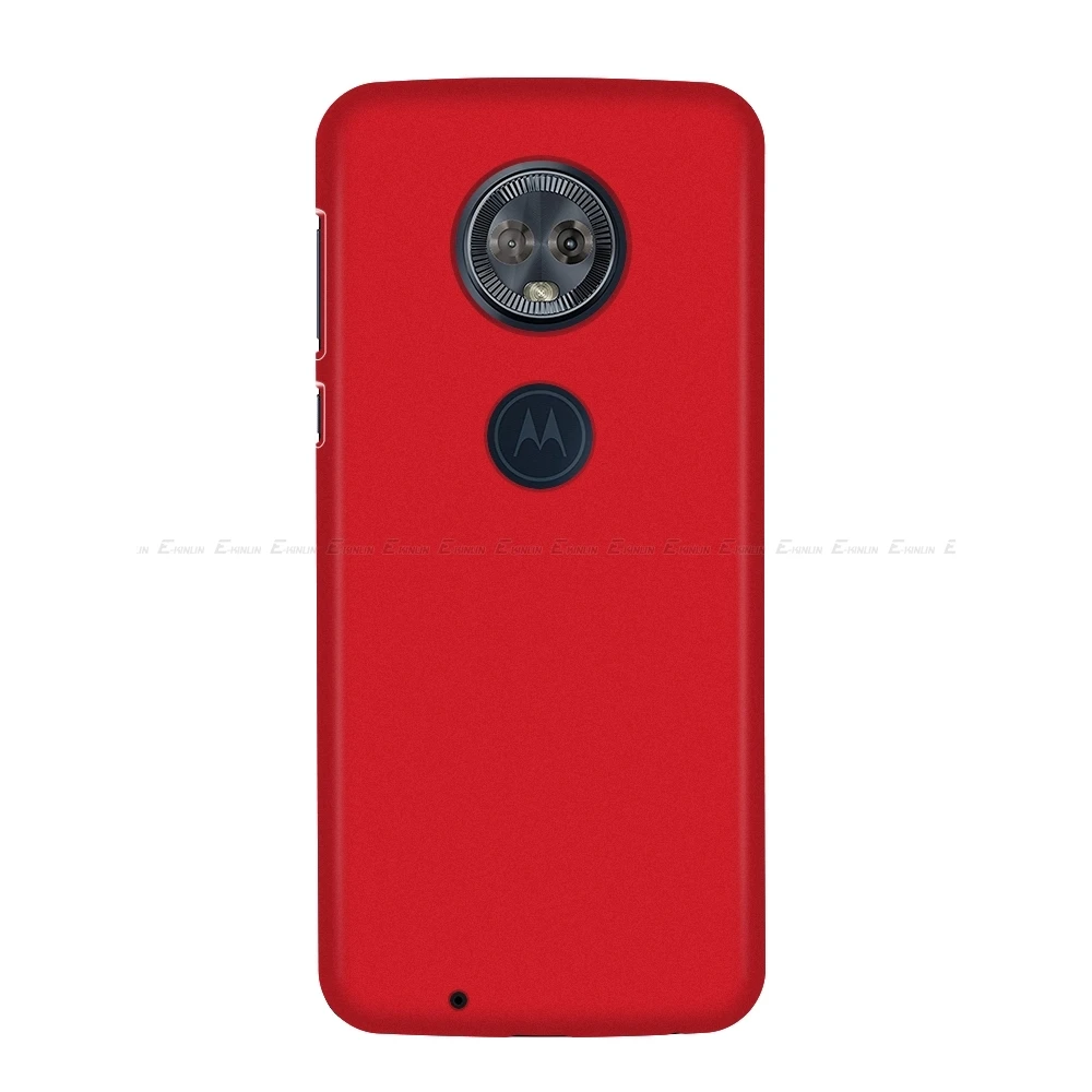 Ультратонкий матовый жесткий чехол для телефона Motorola Moto Z3 Z2 G7 G6 G5S G5 G4 E5 E4 C Plus Play power X4 M Пластиковая Задняя крышка из поликарбоната - Цвет: Красный