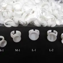 Одноразовые реснички кольцо для наклеивания держатель для Палетка для наращивания ресниц ресницы клей для ресниц кольца, чашка Инструменты 100 шт./пакет