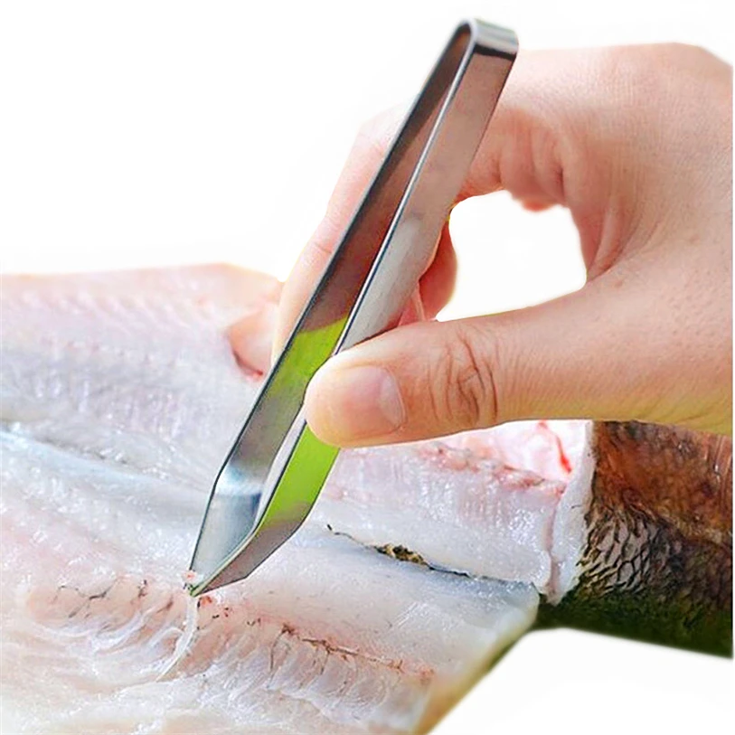 

Stainless Steel Fish Bone Tweezer Healthy Safe Household Kitchen Tool Remover Chickens Ducks Plucking Tongs Wholsale 30JE27Y