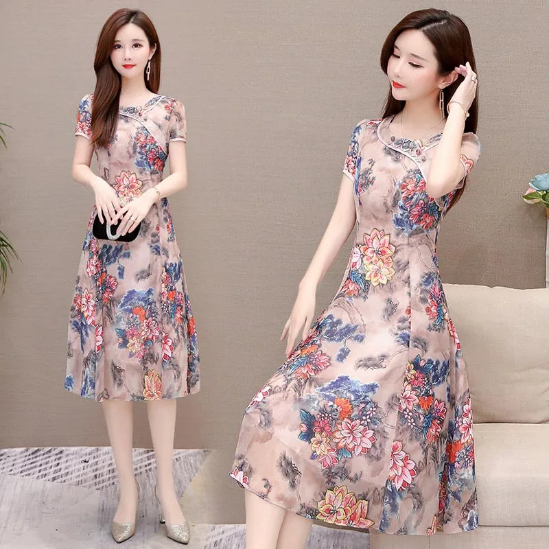 chiffon frocks for ladies