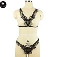 Пикантные черные женские роза проводов костюм ручной работы Harajuku Готический Кружева клетка бюстгальтер тело Рабство Женское белье фетиш одежда T-Back бандаж