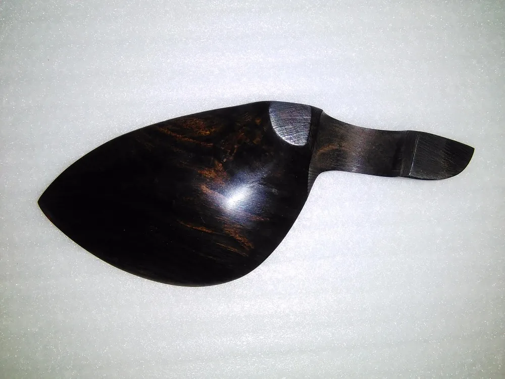 

4 PCs Ebony Violin Chin rest 4/4 Violin parts Original color without chin rest holes