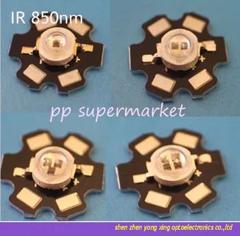

1w 3w 5w 850nm infrared IR LED for night vision camera with 20mm Star PCB 5pcs /lot