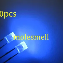 100 шт. 2X3X4 мм Рассеянный голубой свет светодиодный лампы синие линзы светодиодный светильник светодиод