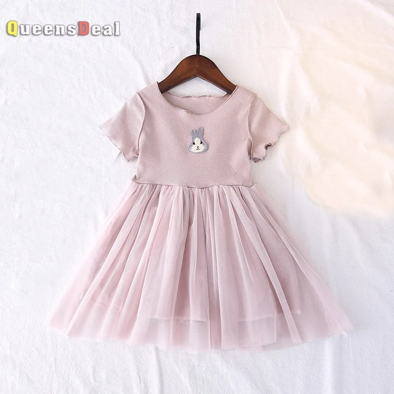 

MERI AMMI Children Girl Dressing Short Sleeve Dresses Princess TuTu Dresses For 2-7 Year Baby Kid,J770