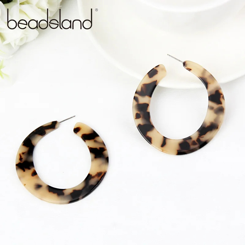 

Beadsland Acetic Acrylic Hoop Earrings Fashion Bohemia Circular Design Women Girl Dancing Party Christmas Gift 39151