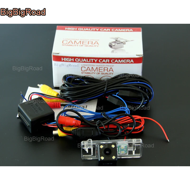 BigBigRoad Car Rear View Reversing Backup Camera with power relay
