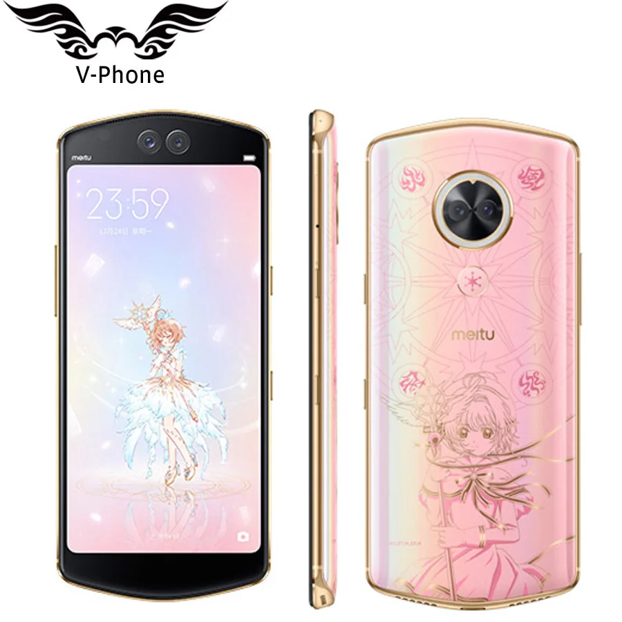 

New Original Meitu T9 Sefie Beauty Mobile phone 4G LTE 4GB 6GB RAOM 64GB 128GB ROM 6.01" Snapreagon 660 Octa core Four Camera an