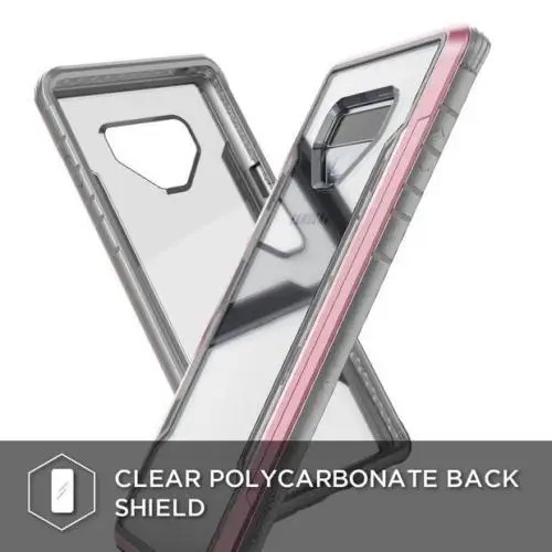 Чехол X-Doria Defense Shield для samsung Galaxy Note 9, военный класс, протестированный, защитный чехол для Note 9, алюминиевый чехол - Цвет: Rose Gold