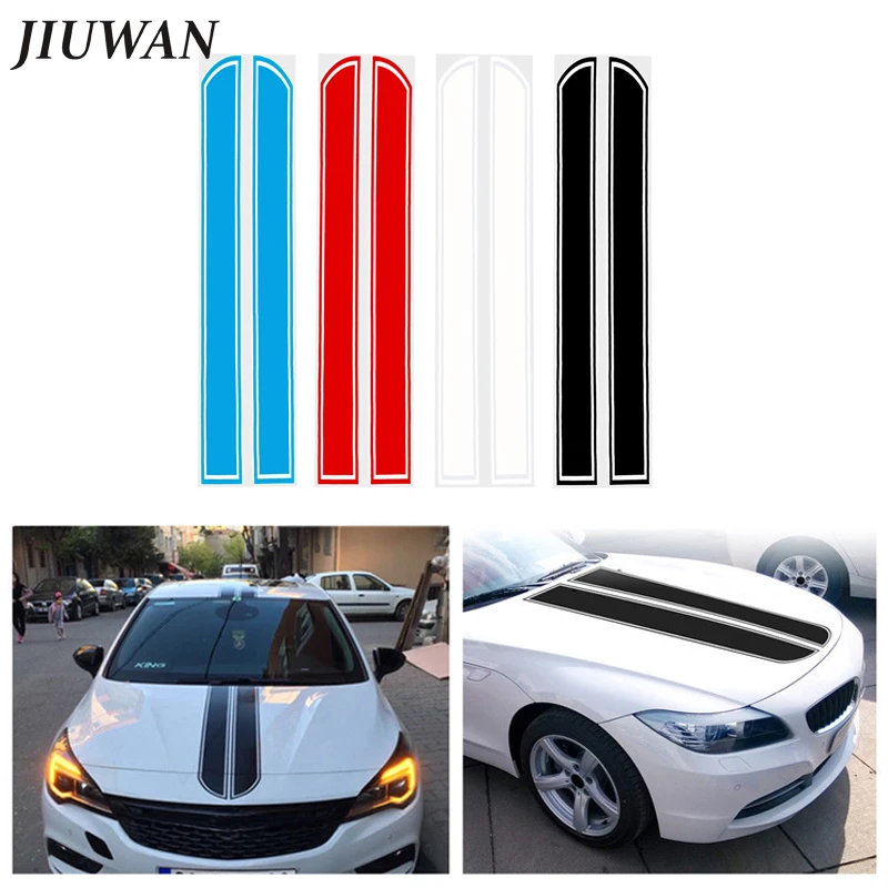 Jiuwan 130 25cm 1 Pair Car Styling Engine Hood Sticker Set Auto Large Vinyl Reflective Film Bonnet Label Decal Moto Accessories Car Stickers Aliexpress