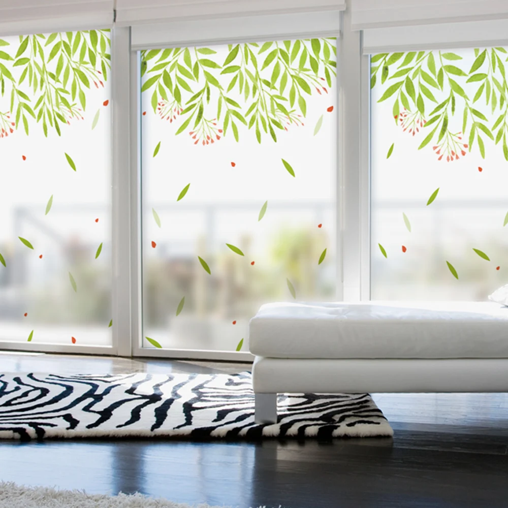 Leaves Glass Window Film Frosted Opaque Privacy Glass films home