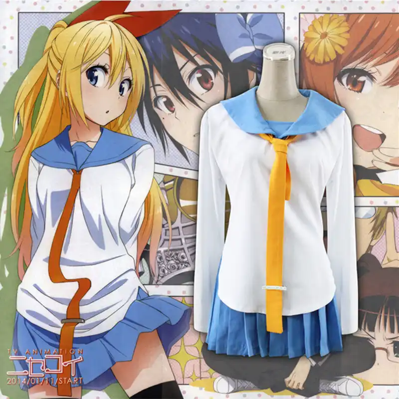 Anime Nisekoi False Love Cosplay Kirisaki Chitoge Onodera Kosaki