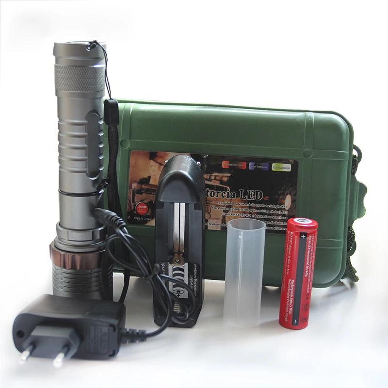 

Zoomable 5Mode Torches 3800lm xml-T6 LED Bike flashlight Zoom Torch Lighting Lamp light +1x 18650 Battery + Charger+Bag