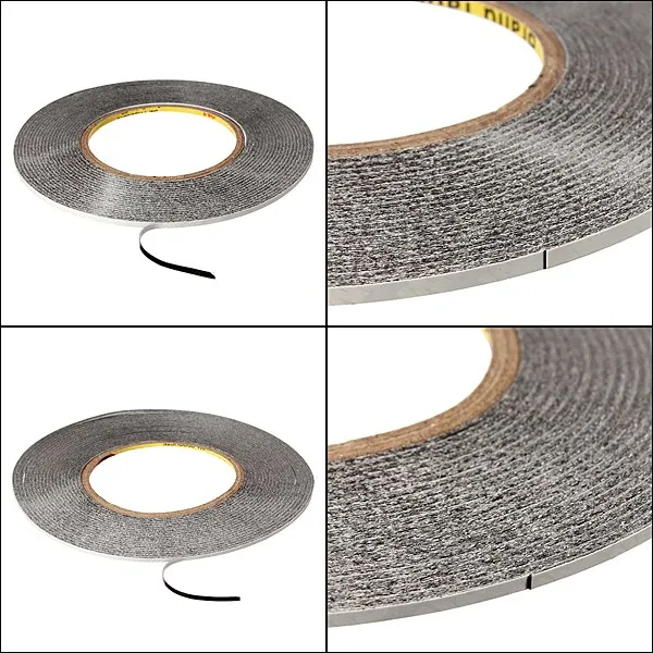 

2PCS Universal 2mm+3mm 30M Adhesive Tape Repairing Phone LCD Touch Screen Double Side Sticker Tool for Samsung for iPhone 7 8 X