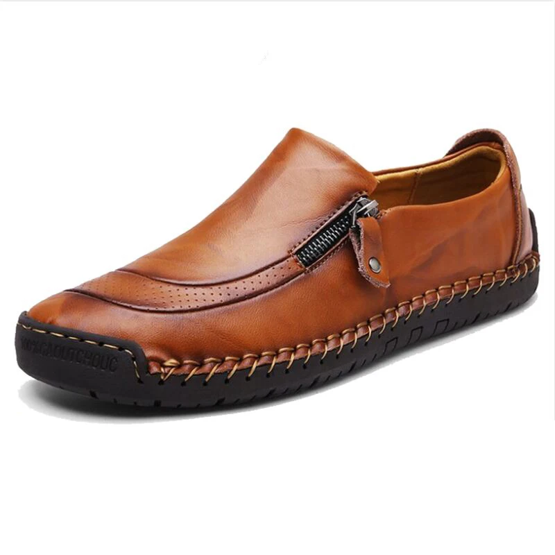 

New big size 38-48 men casual shoes loafers spring and autumn mens moccasins shoes genuine leather men's flats shoes Brand
