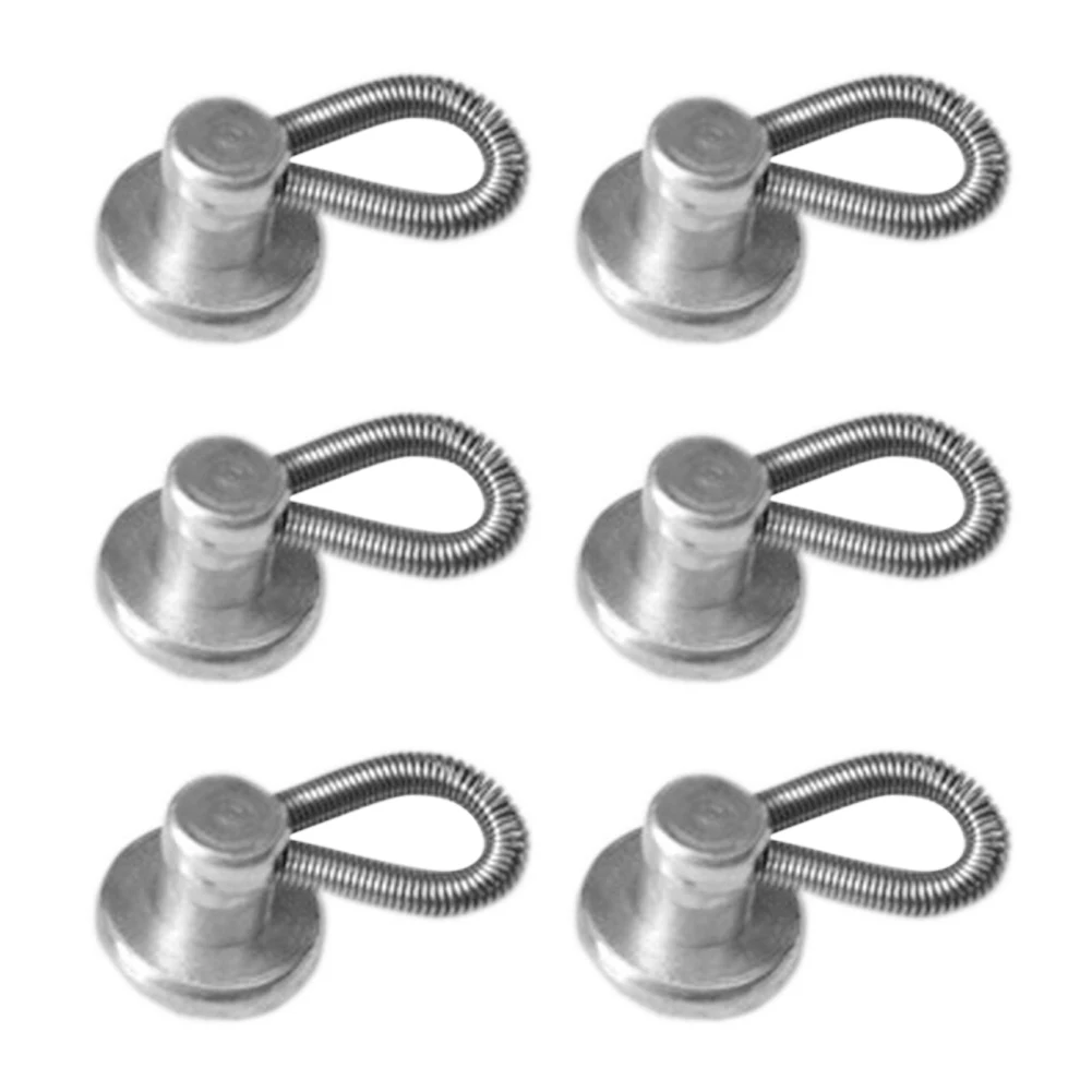 

6pcs/12pcs Shirt DIY Adjuster Button Expander Buckle Alloy Skirt With Loop Collar Waist Elastic Trousers Button Extender