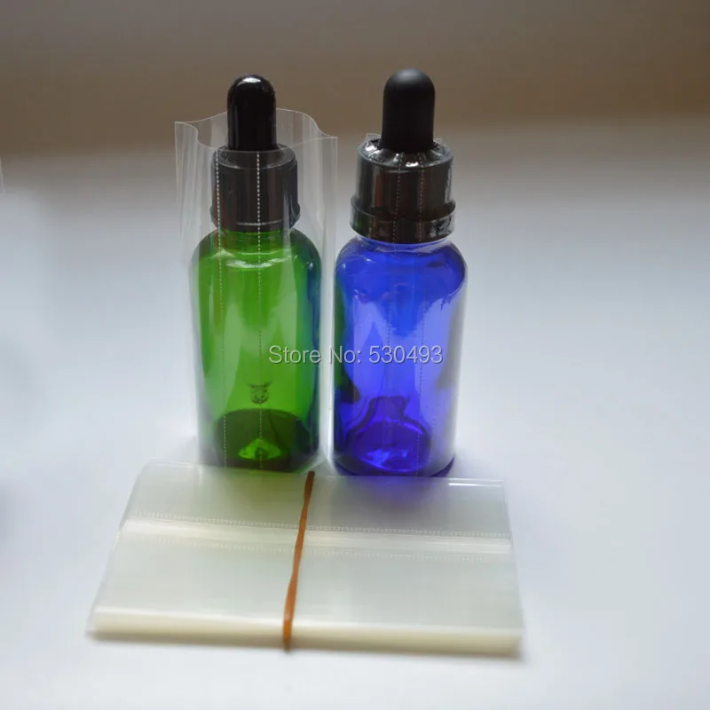 200Pcs Shrink Wrap Film Tube for 30ml Glass Bottle E Liquid Dropper