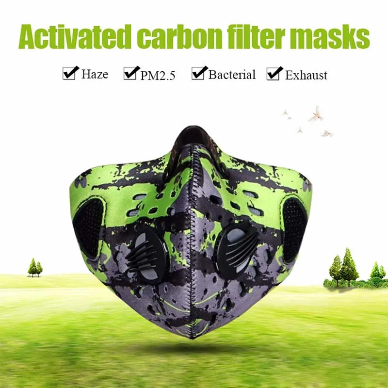 

Anti Haze Mask Bicycle Mask Outdoor Sports Cycling Face Mask Filter Air Pollutant For Bike Riding Traveling Cold-proof 100G