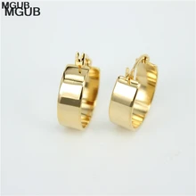 MGUB, 20 мм-40 мм, ювелирные серьги из нержавеющей стали для женщин, модные ювелирные изделия, золотой цвет, простые популярные, LH138