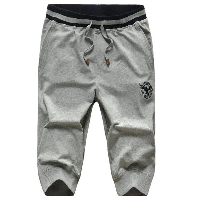 Новые летние трикотажные шорты мужские повседневные спортивные шорты с эластичной резинкой на талии короткие хип-хоп шорты для бега с вышивкой мужская одежда