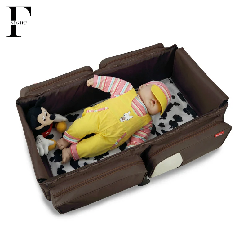  Baby Folding bed Infant care diaper bag for stroller Mother shoulder maternity bag Nappy changing s