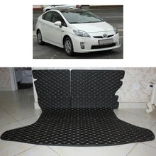 Ajuste personalizado de couro tapete mala do carro tapete de carga para toyota prius zw30 2009 2010 2011 2012 2013 2014 2015 5d forro de carga