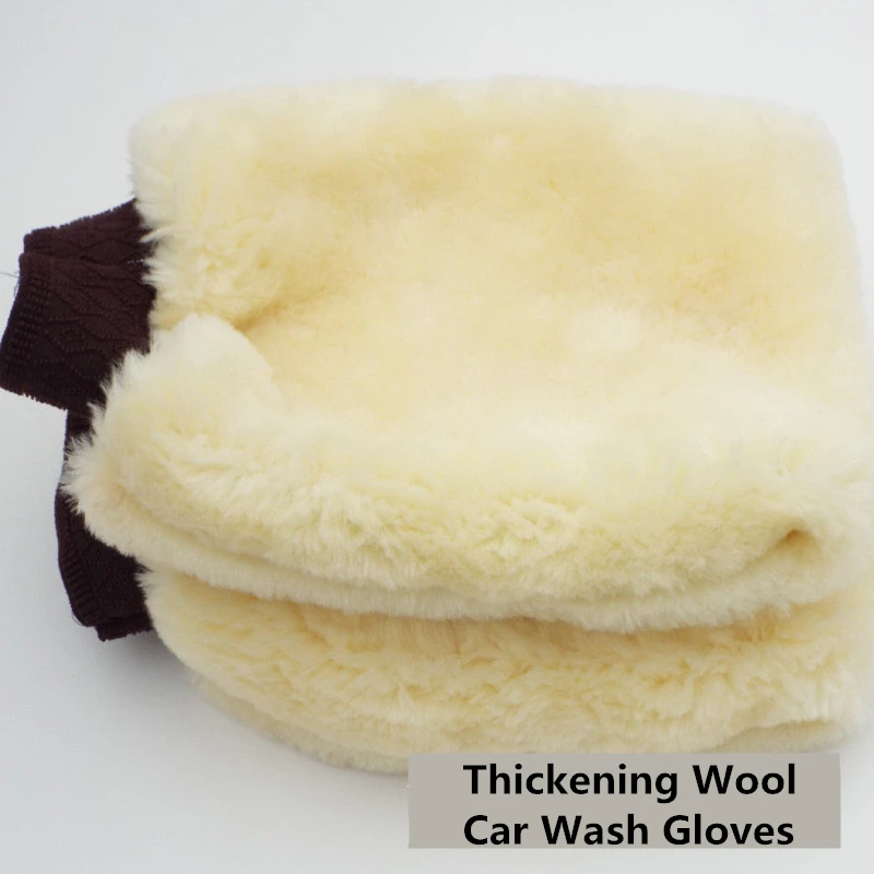 Car-styling Thickening Wool Wash Gloves Double Sided Soft Wool Absorbent Car Wash ToolHigh Quality Detailing Car Washing Gloves