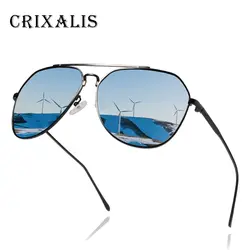 Crixalis брендовые дизайнерские модные солнцезащитные очки Для мужчин зеркало сплава площади кадра солнцезащитные очки для Для мужчин